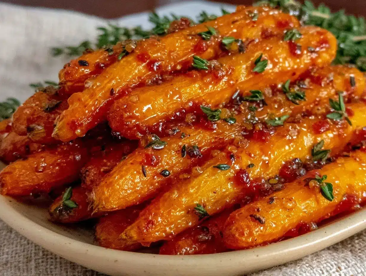 honey glazed thyme roasted baby carrots preparation steps