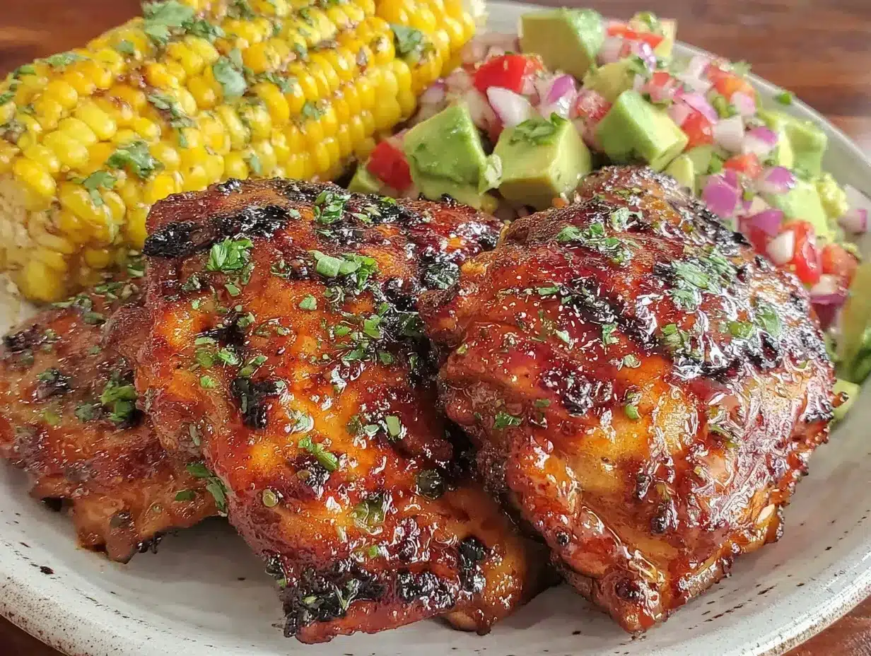 honey sriracha grilled chicken thighs preparation steps