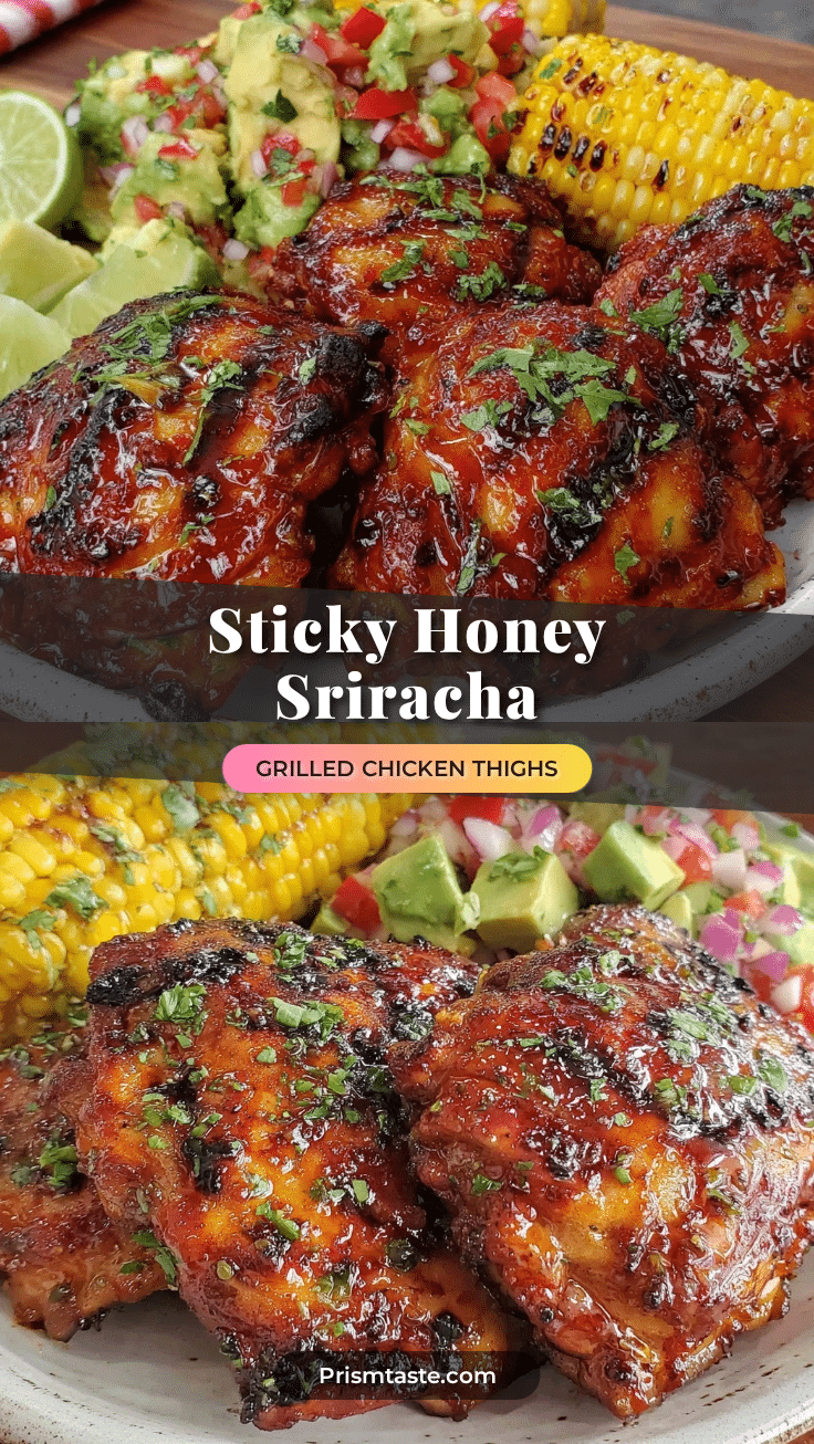 honey sriracha grilled chicken thighs recipe