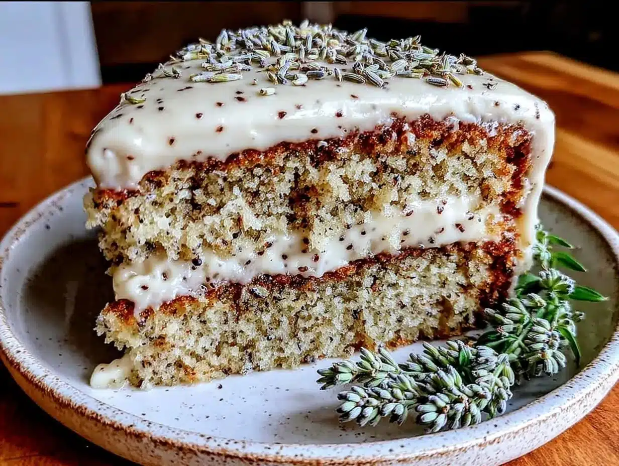 iced lavender earl grey latte cake preparation steps