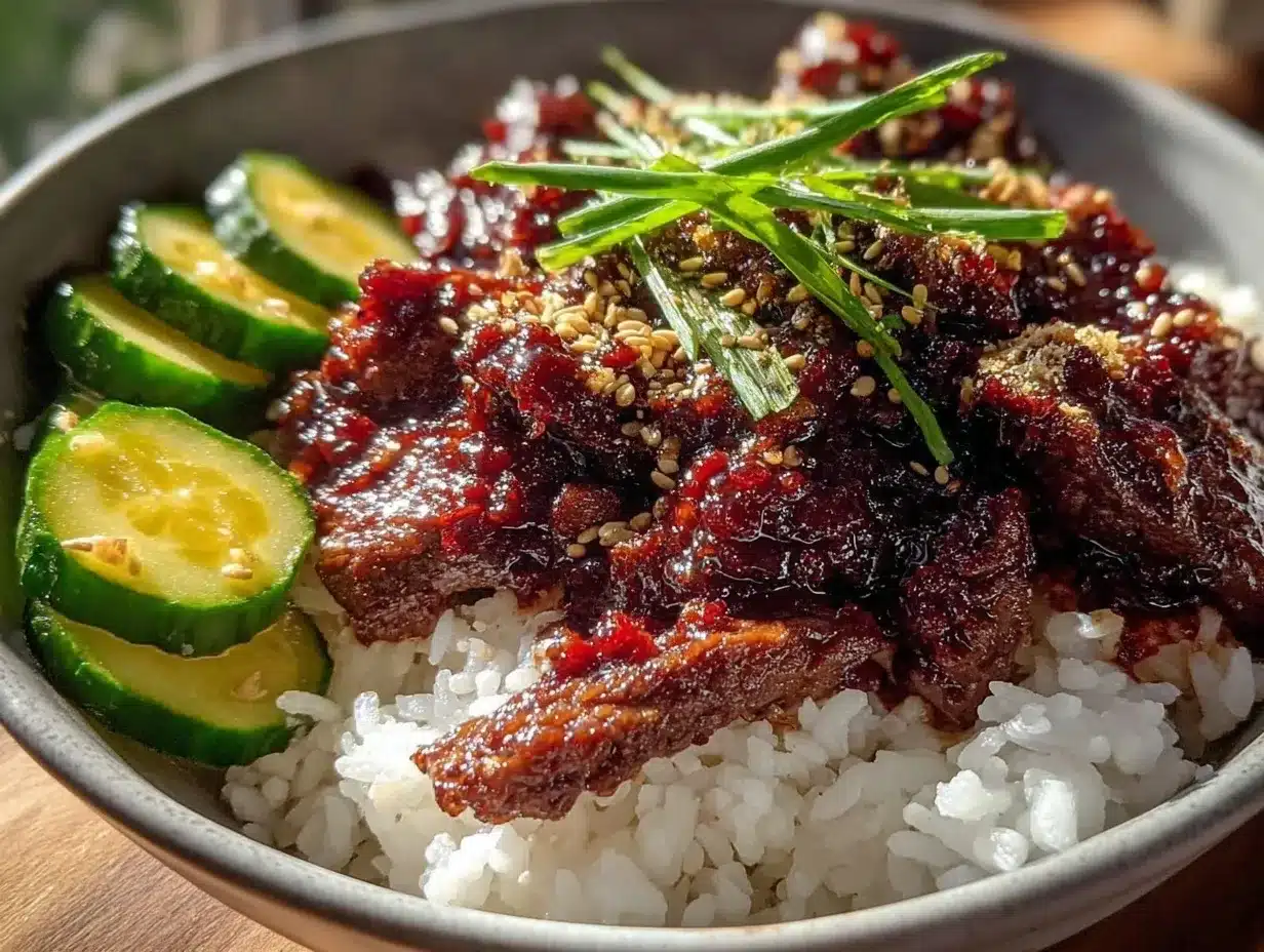 korean beef bowl preparation steps