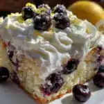 lemon blueberry sheet cake - featured image