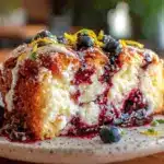 lemon cream cheese earthquake cake - featured image