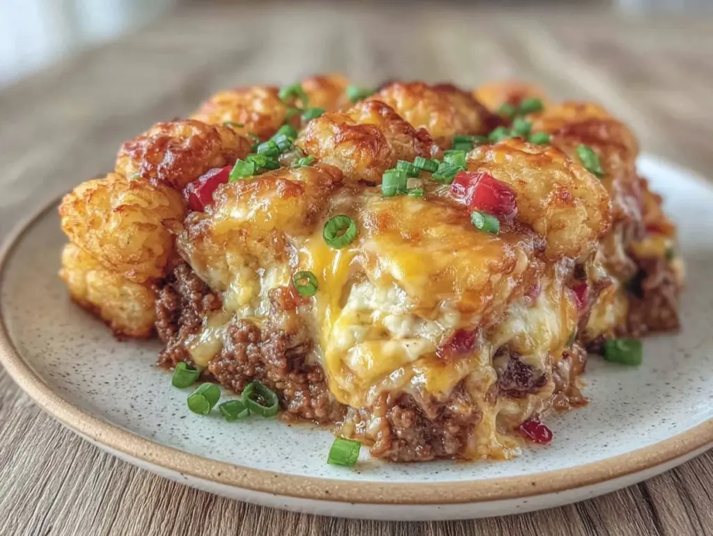loaded tater tot casserole - featured image