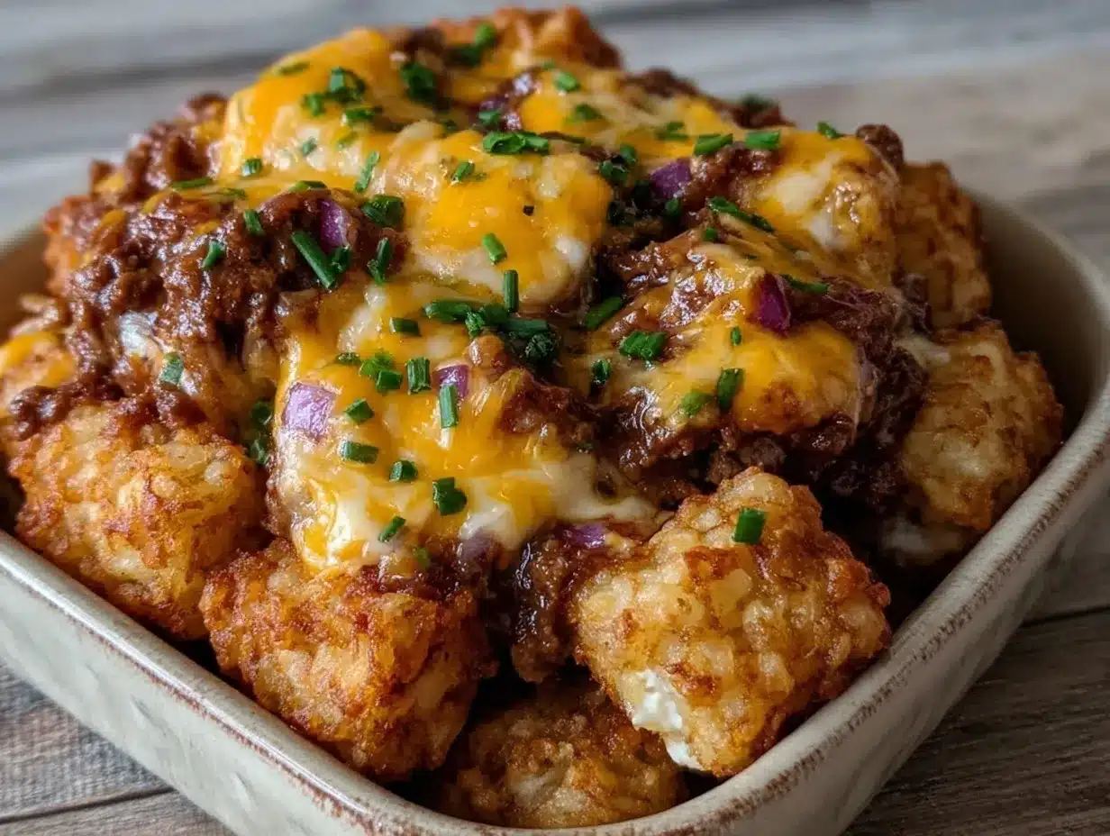 loaded tater tot casserole preparation steps