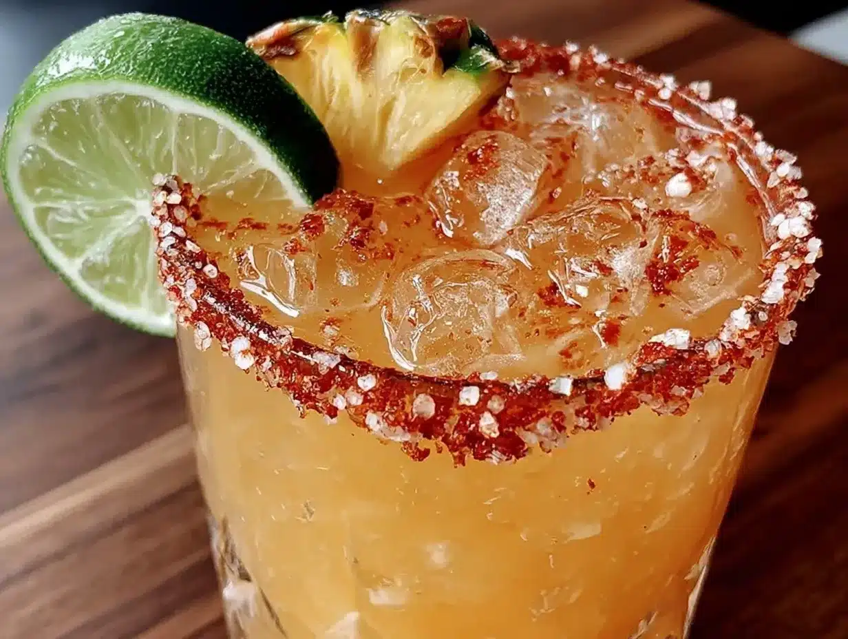 Mango Tajín Paloma cocktail preparation steps