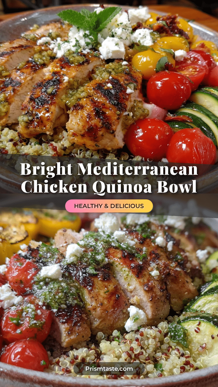 Mediterranean chicken quinoa bowl recipe