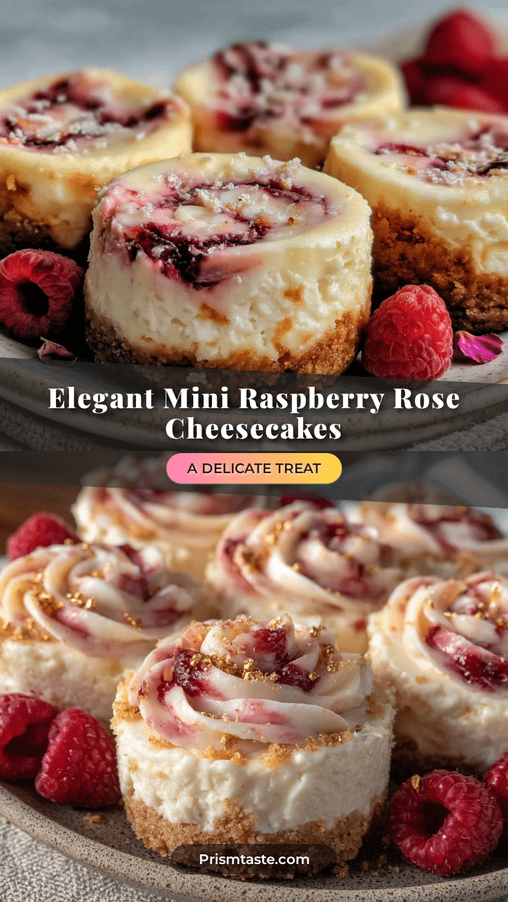 mini raspberry rose cheesecakes recipe