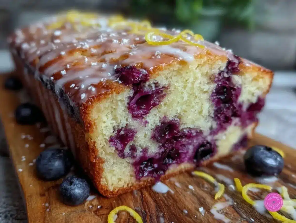 moist lemon blueberry pound cake loaf preparation steps