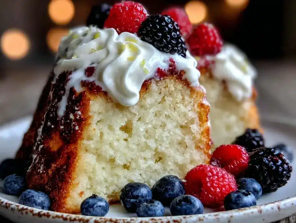 moist ricotta lemon pound cake - featured image