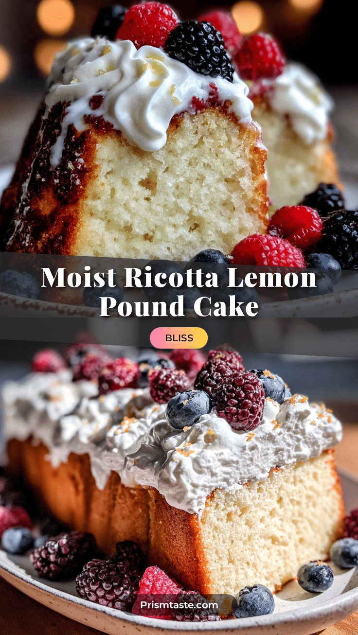 moist ricotta lemon pound cake recipe
