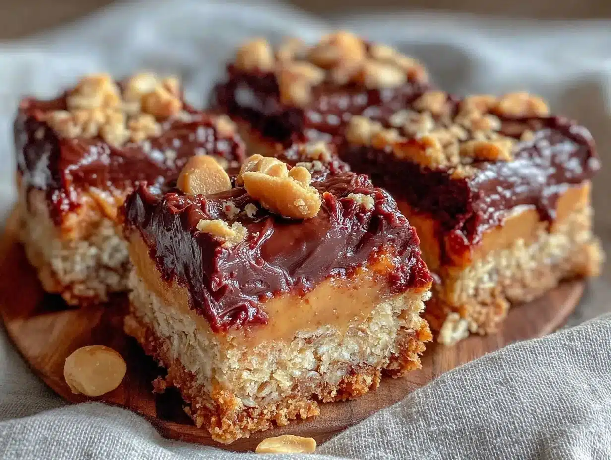 no-bake peanut butter chocolate oat bars preparation steps