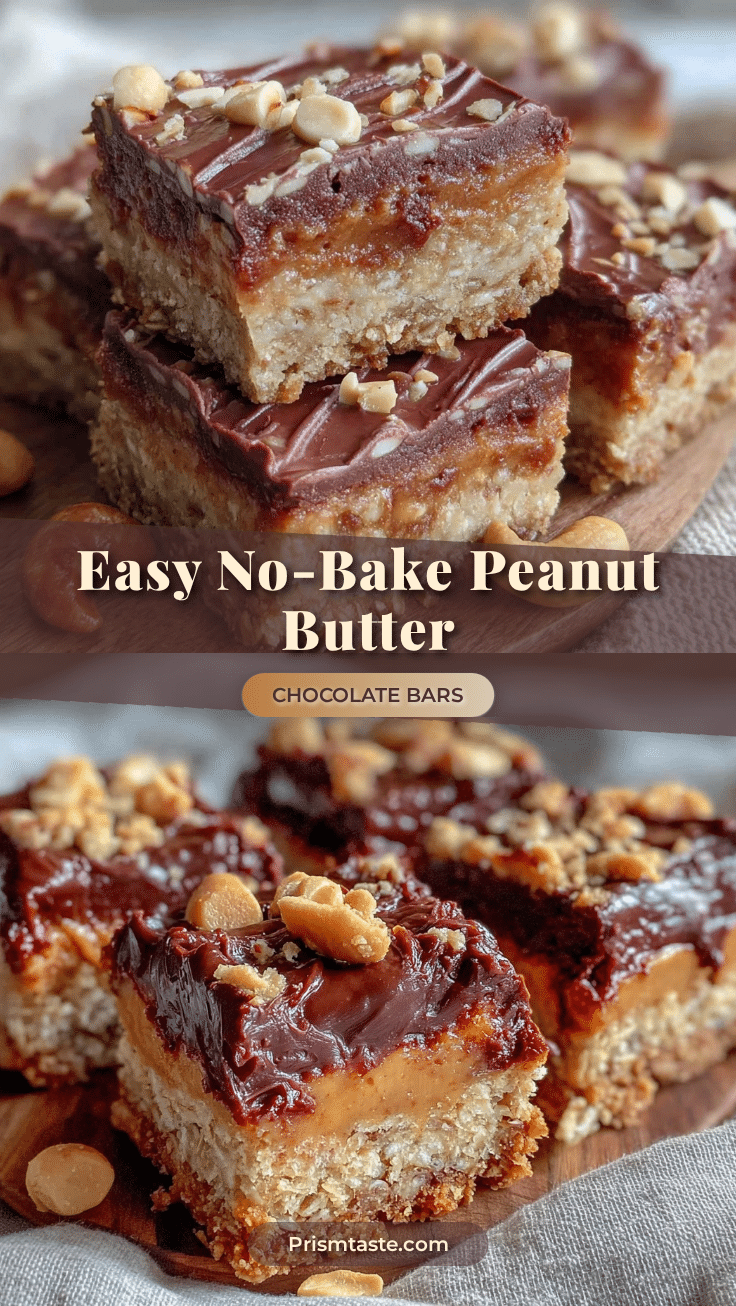 no-bake peanut butter chocolate oat bars recipe