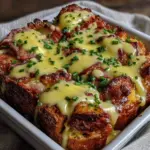 overnight eggs benedict casserole - featured image