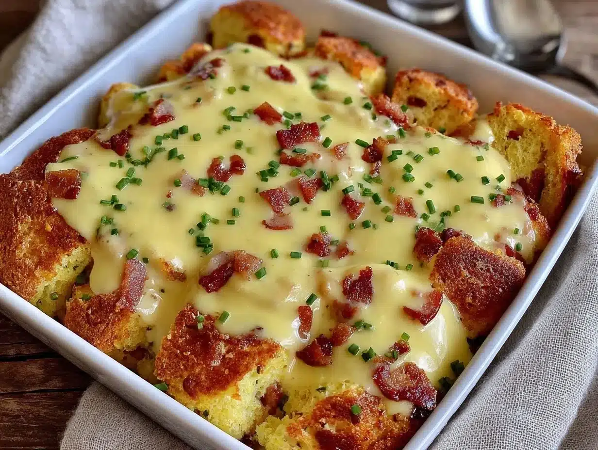 overnight eggs benedict casserole preparation steps