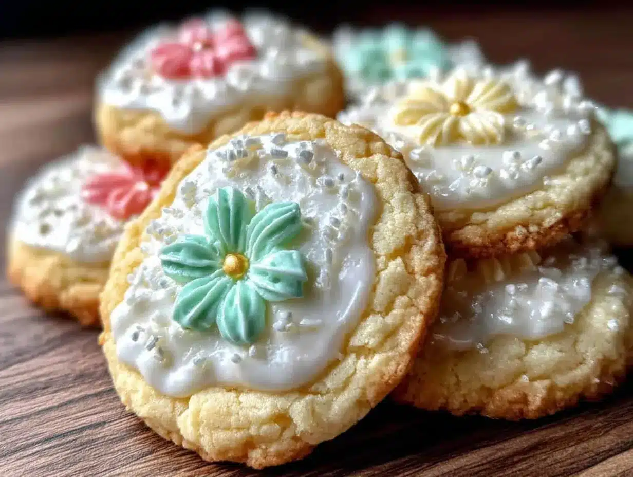 pastel sugar cookies preparation steps