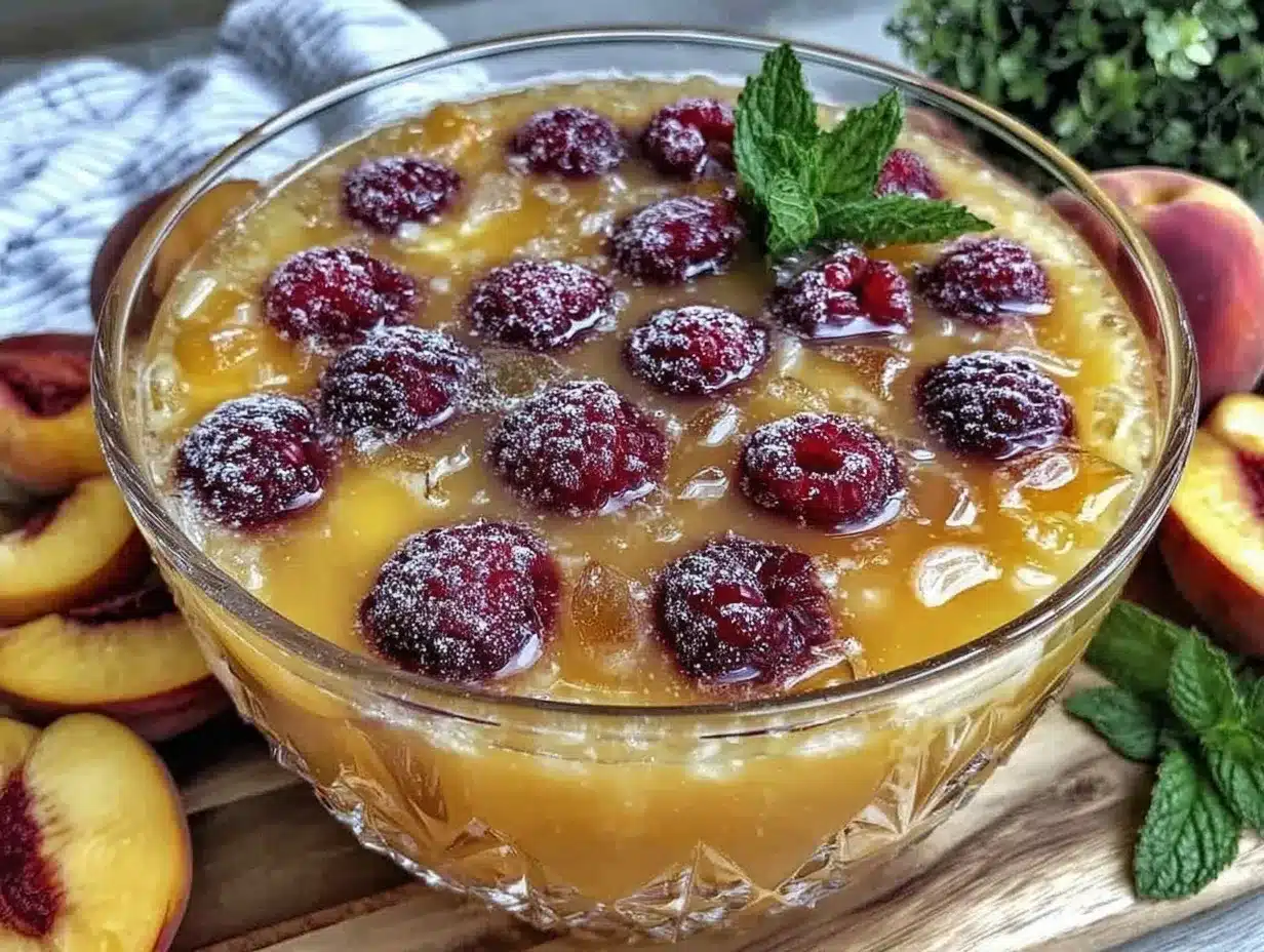 peach bellini brunch punch preparation steps