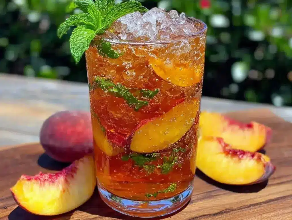 peach iced tea lemonade - featured image