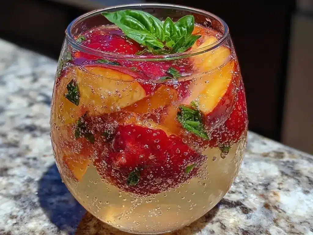 peach sangria recipe - featured image