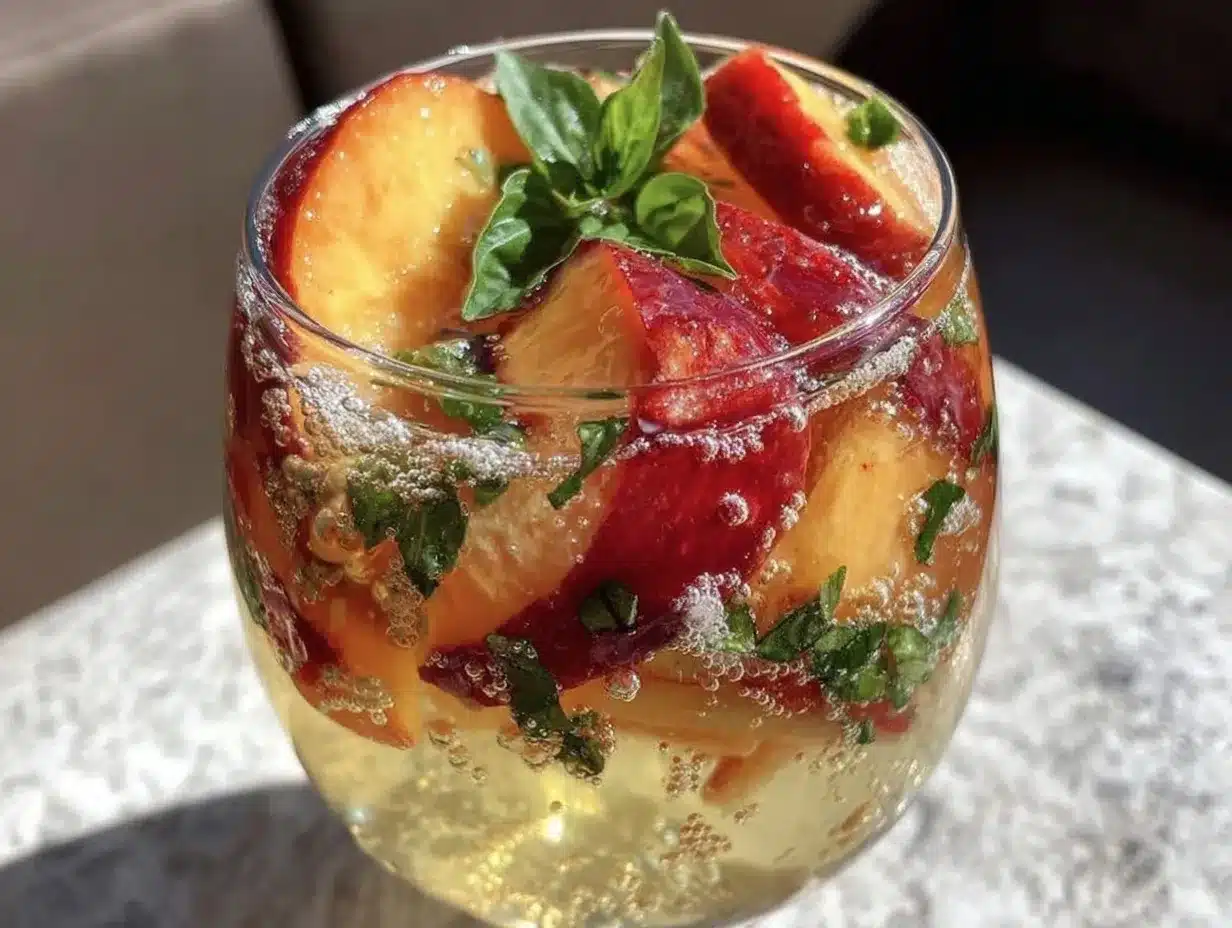 peach sangria recipe preparation steps