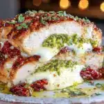 pesto stuffed chicken breast - featured image