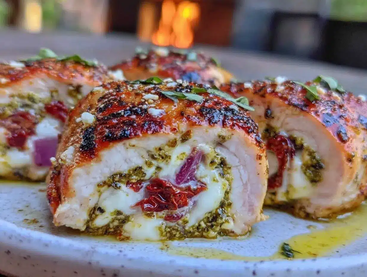 pesto stuffed chicken breast preparation steps