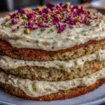 pistachio layer cake - featured image