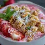 protein strawberry smoothie bowl - featured image