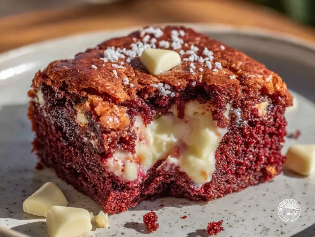 red velvet earthquake cake - featured image