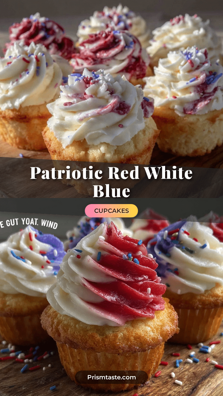 red white and blue cupcakes recipe