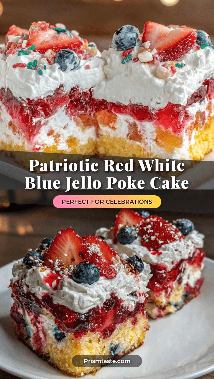 red white and blue jello poke cake recipe