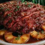 savory crockpot ham dinner - featured image