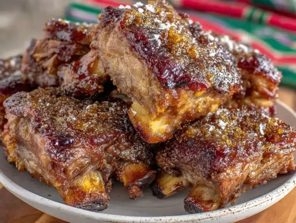 slow cooker bbq beef ribs - featured image
