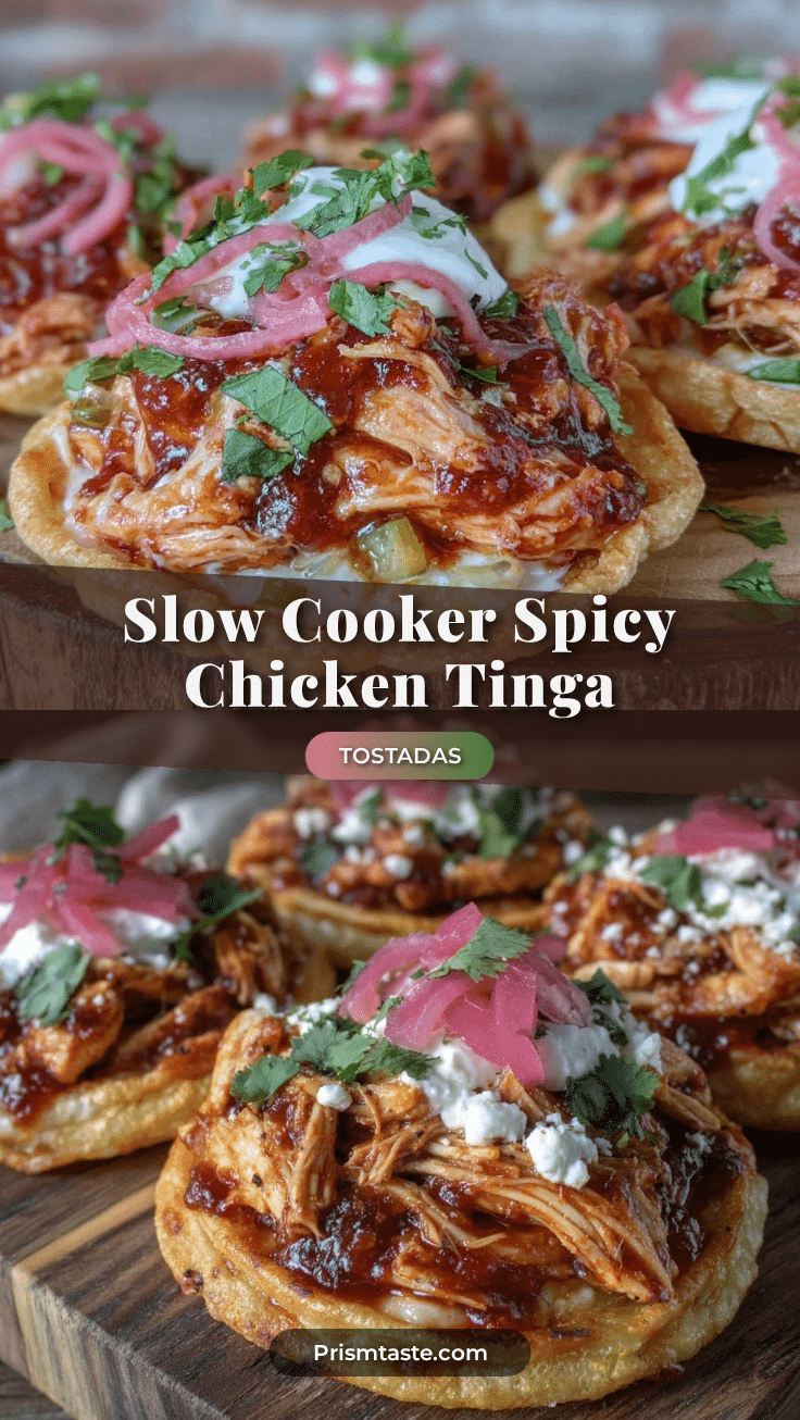 slow cooker chicken tinga tostadas recipe