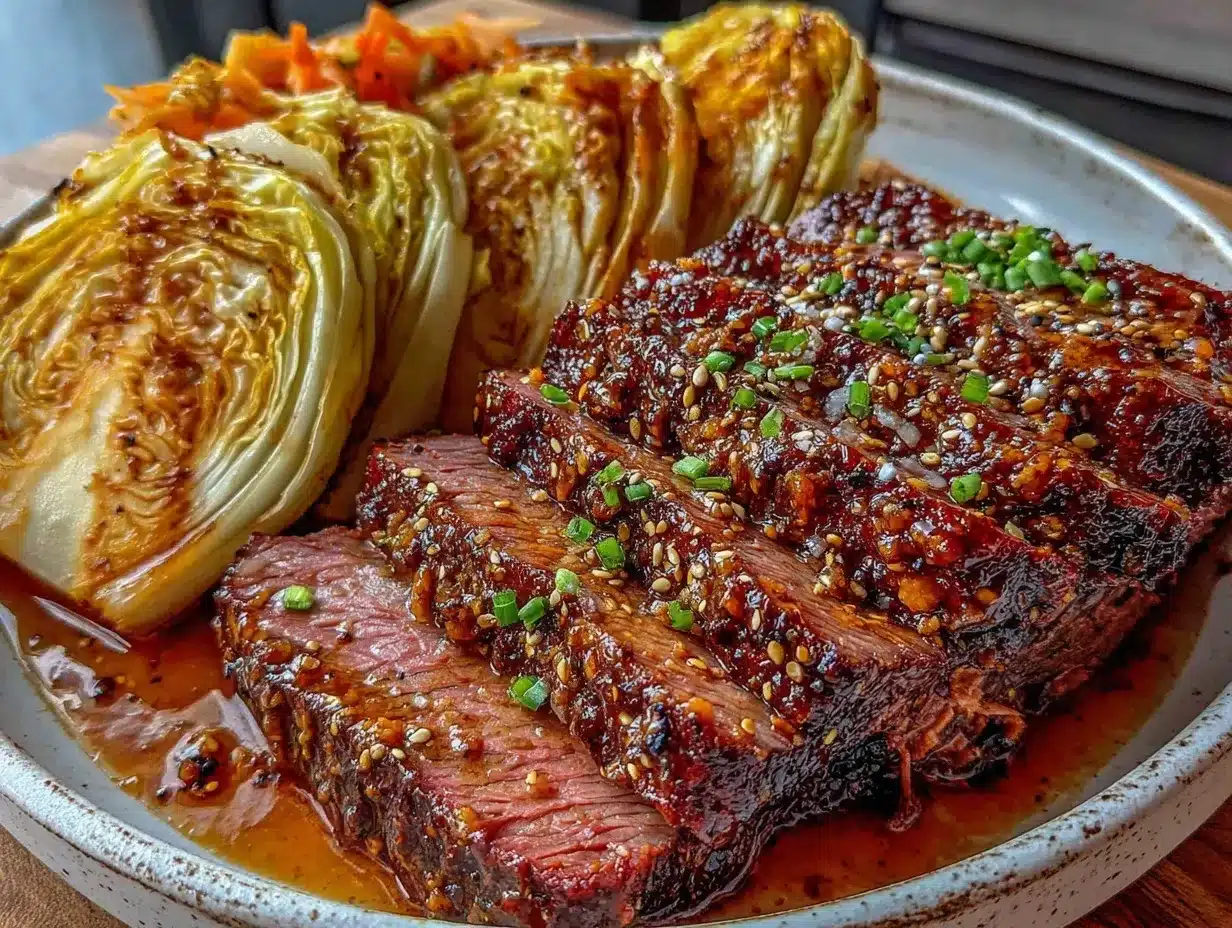 slow cooker guinness-braised corned beef preparation steps