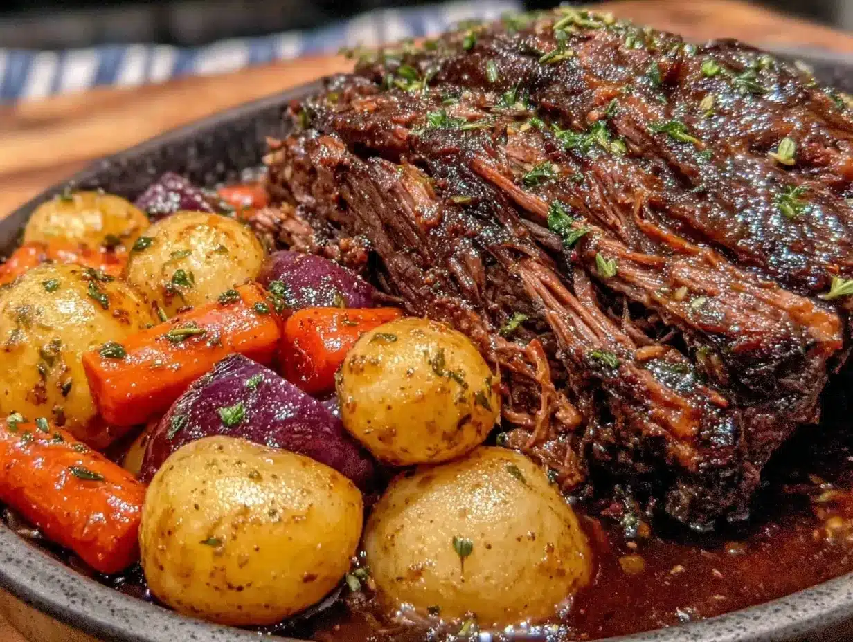 slow cooker pot roast preparation steps