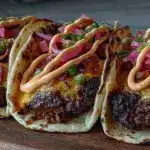 smash burger tacos - featured image