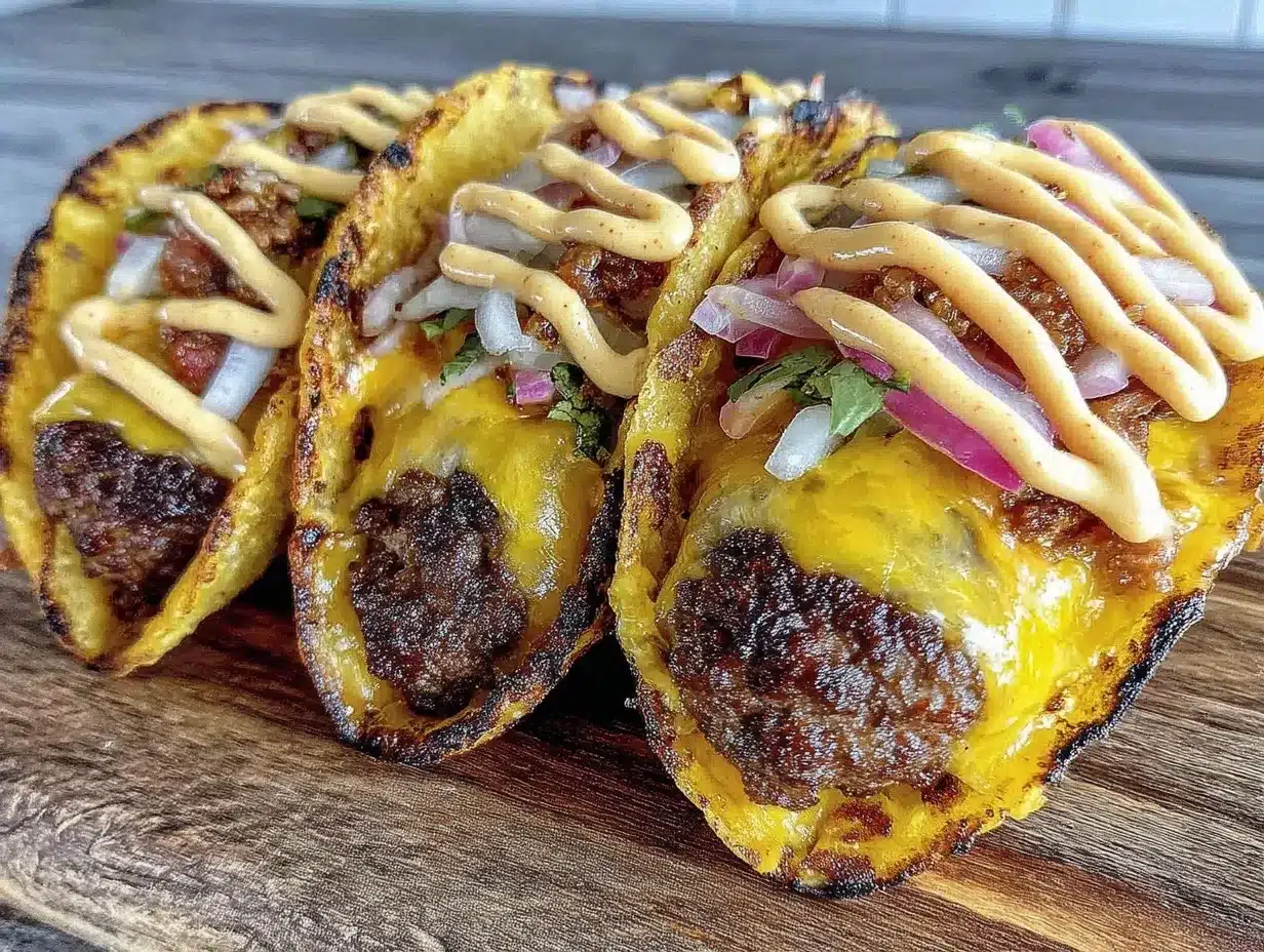 smash burger tacos preparation steps