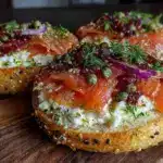 smoked salmon bagel brunch board - featured image