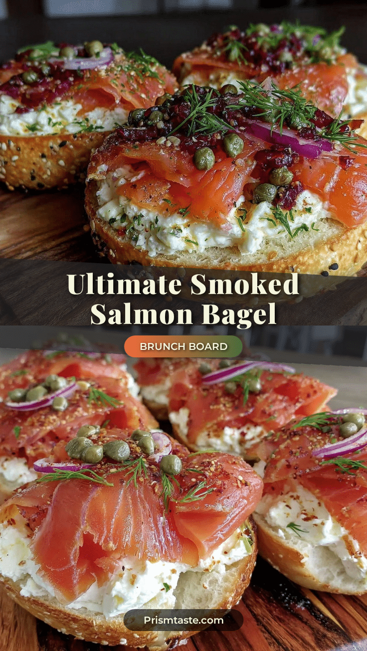 smoked salmon bagel brunch board recipe