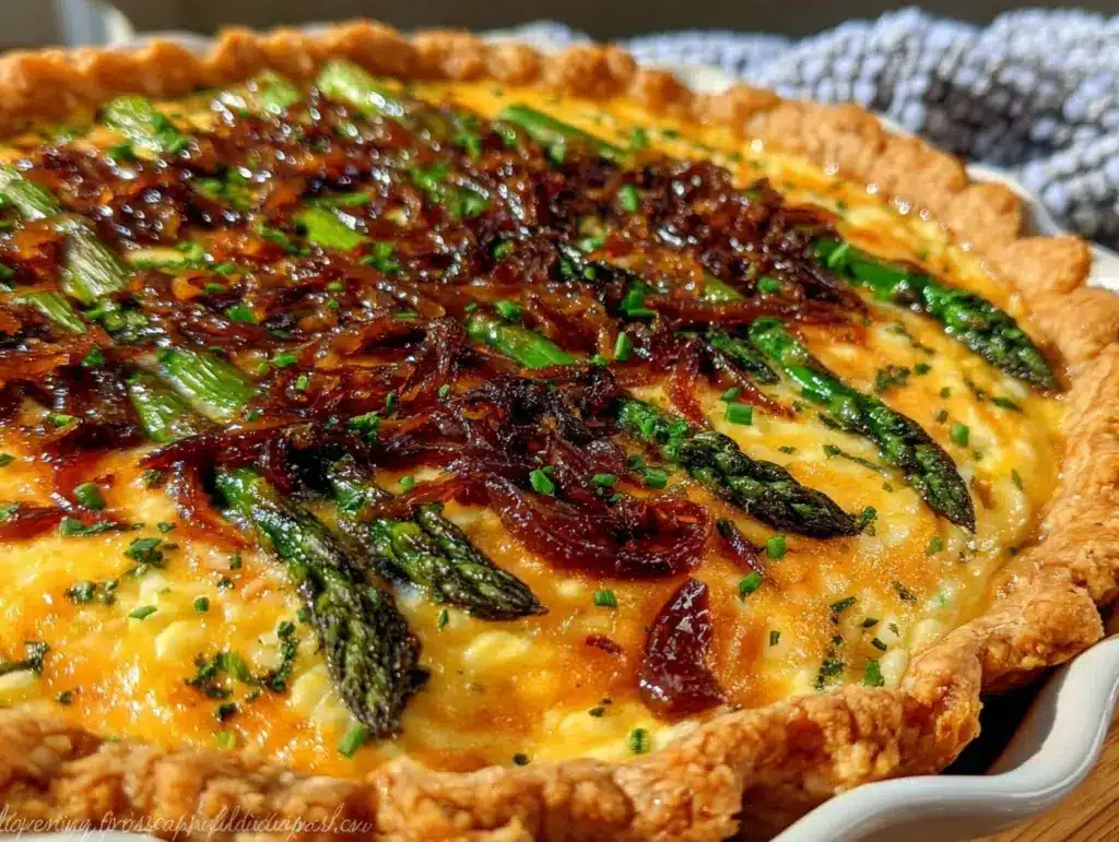 spring herb quiche - featured image