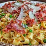 spring pea and prosciutto pasta - featured image