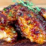sticky honey butter chicken wings - featured image