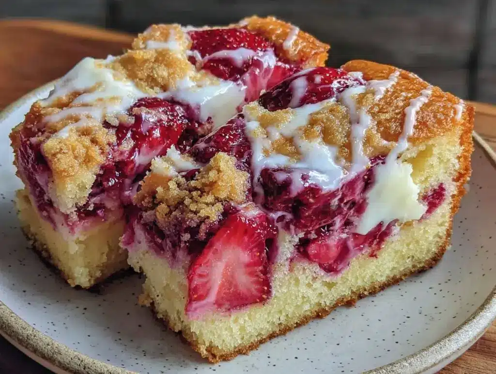 strawberry earthquake cake - featured image