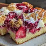 strawberry earthquake cake - featured image