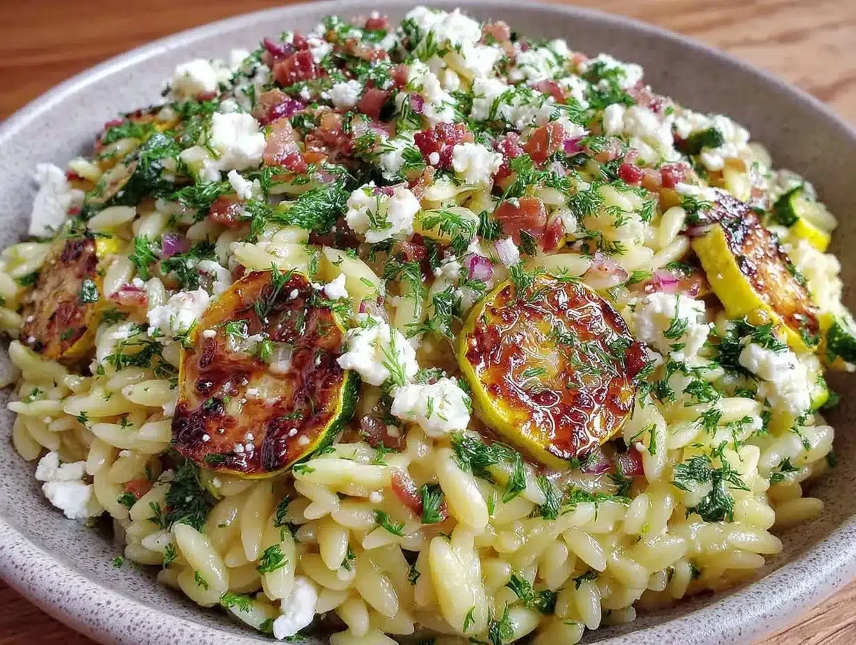 summer orzo pasta salad preparation steps