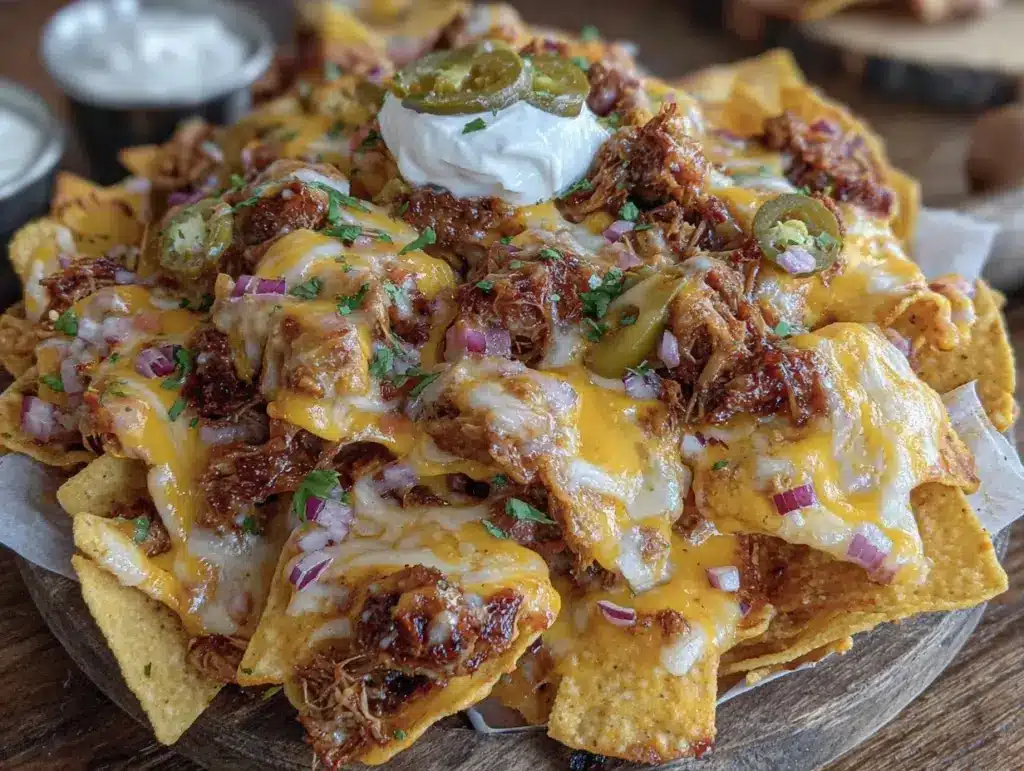 BBQ pulled pork nachos - featured image
