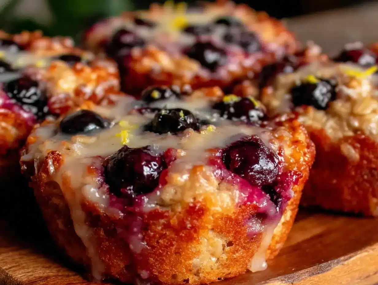 blueberry lemon baked oatmeal cups preparation steps