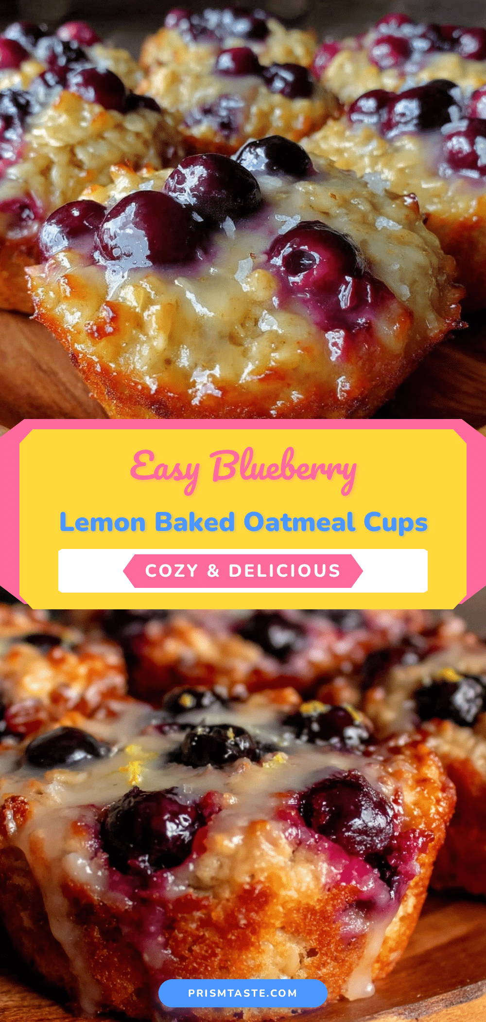 blueberry lemon baked oatmeal cups recipe