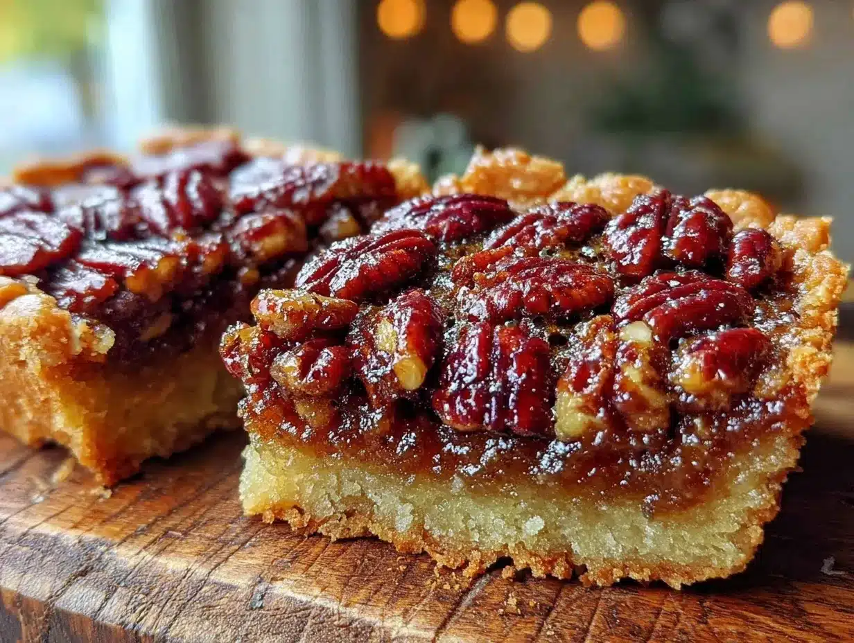 bourbon pecan pie bars preparation steps